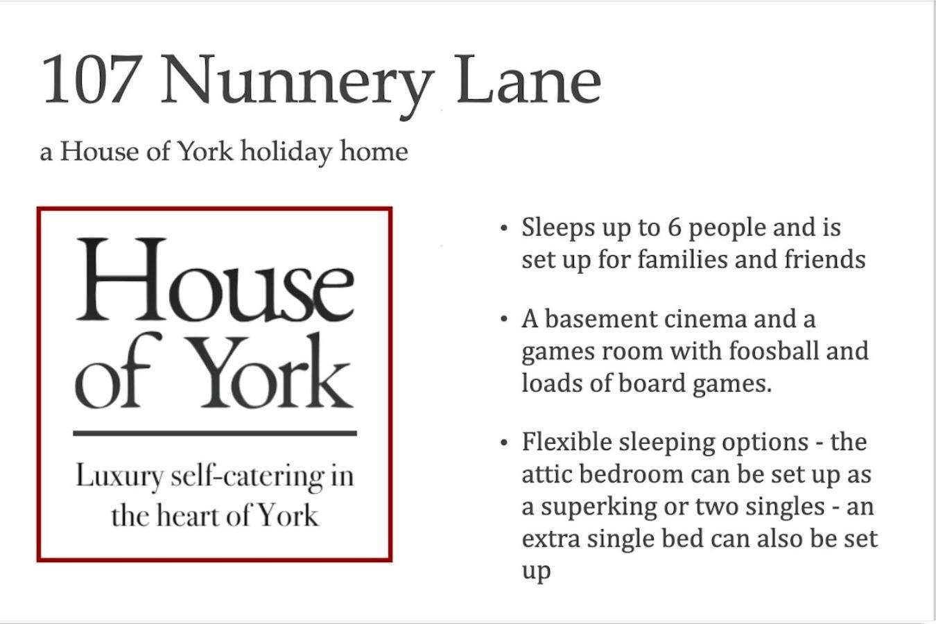 Spencer House & 107 & 109 Nunnery Lane Villa York Kültér fotó