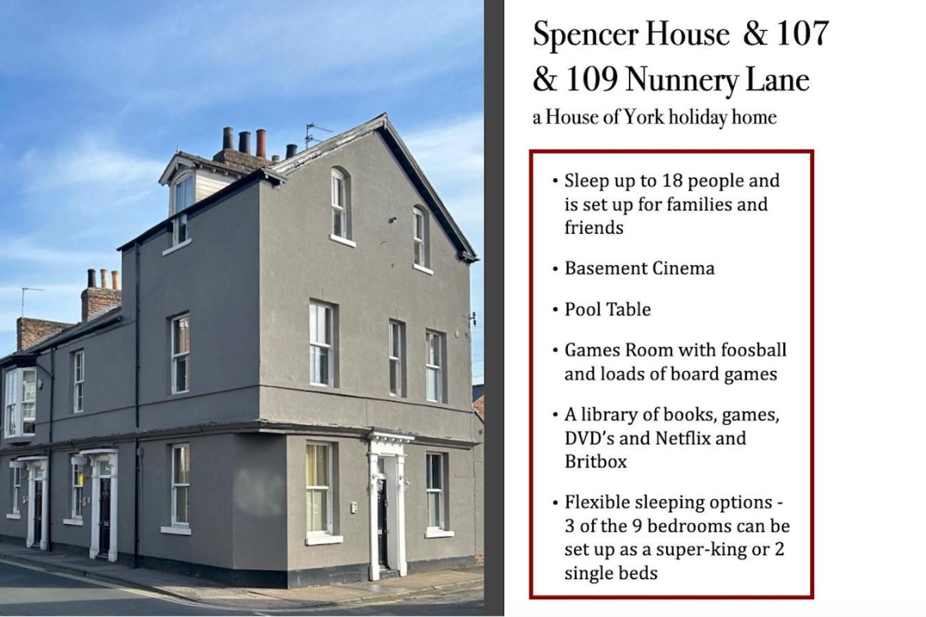 Spencer House & 107 & 109 Nunnery Lane Villa York Kültér fotó